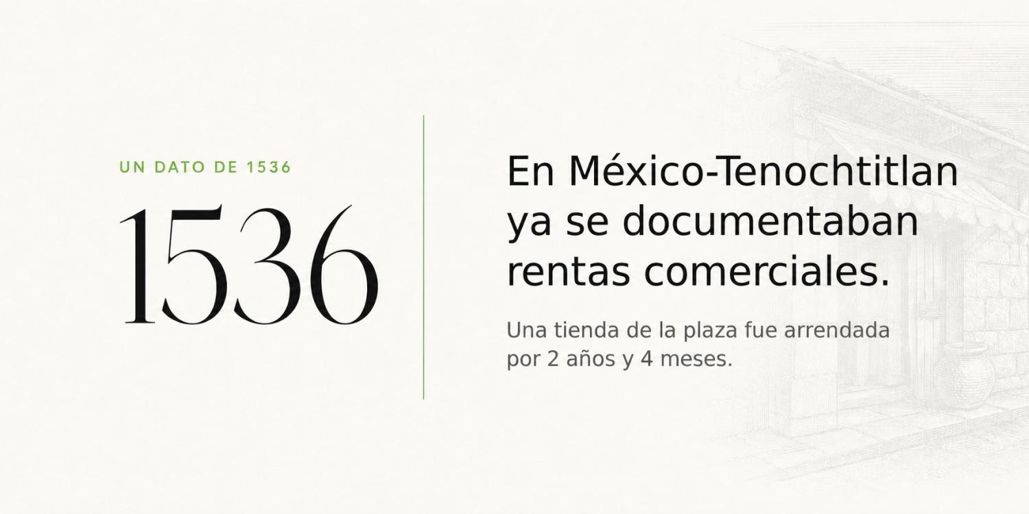 La renta en México comenzó hace casi 500 años: un contrato documentado en 1536