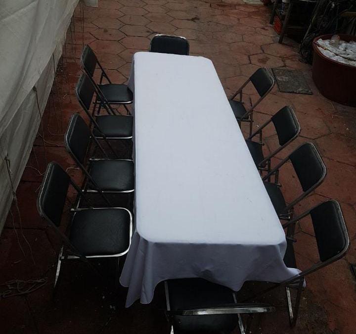 Mesa tablón rectangular para banquete