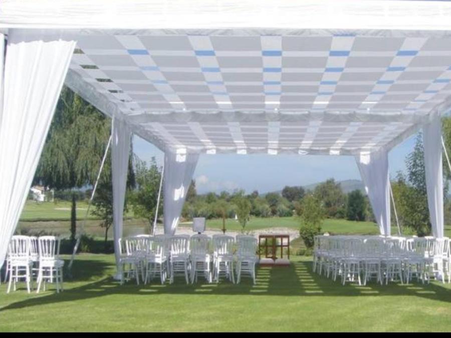 Carpa ceremonial blanca para bodas